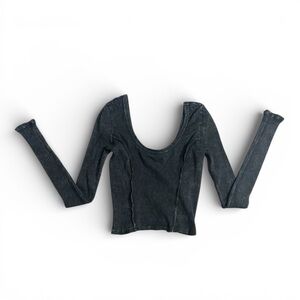 Twik Charcoal Long Sleeve Top